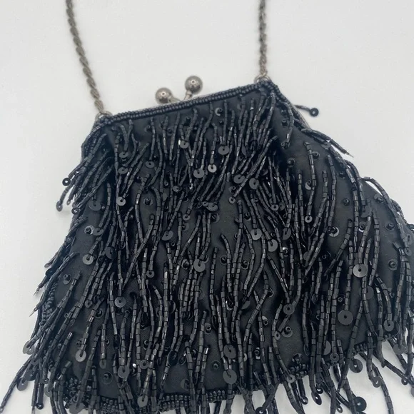 Valerie Stevens Black Beaded Clutch - Picture 2 of 10